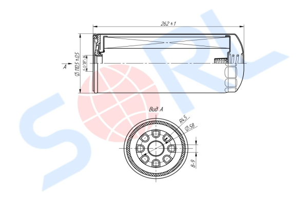 Фильтр масляный 1 1/8-16UN для IVECO, ГАЗон NEXT (H200W) SORL