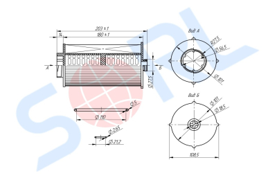 Фильтр топливный элемент (грубой очистки) КАМАЗ 5490 (6W.26.068.00) SORL