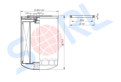 Фильтр топливный M16x1.5 CASE IH, IVECO, NEW HOLLAND (H152WK) SORL