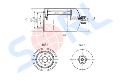 Фильтр топливный 1-14 UNF SISU, GENERAL MOTORS, CATERPILLAR, CUMMINS, NEW HOLLAND (H181WK) SORL