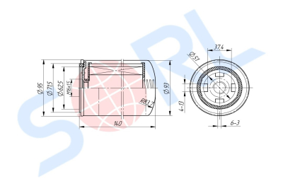 Фильтр топливный M16x1.5 ZETTELMEYER, MERCEDES-BENZ, KHD, LIEBHERR (H17WK02) SORL