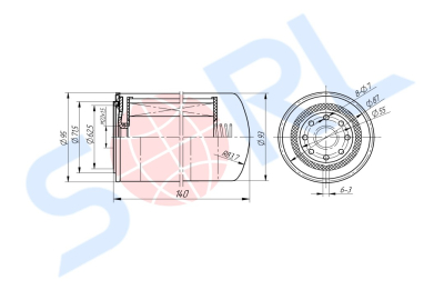 Фильтр топливный M22x1.5 DAF, RENAULT (H18WDK03) SORL