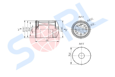 Фильтр топливный M16x1.5 CASE IH, BOMAG, CATERPILLAR, CLAAS, IVECO, RENAULT, VOLVO (H60WK01) SORL