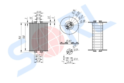 Фильтр топливный RENAULT,MB,CLAAS,IHC,LIEBHERR,KOMATSU,VOLVO,MAN (E10KPD10) SORL