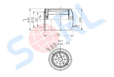 Фильтр топливный 1-14 UNS CATERPILLAR,XCMG,SISU,KOMATSU,CUMMINS (H19WK01) SORL