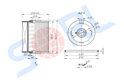 Фильтр топливный элемент HINO (23304EV370) SORL