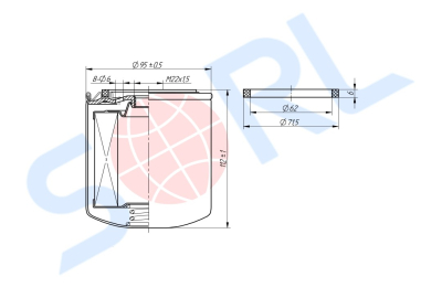 Фильтр топливный THERMO KING M22x1,5 (P550834) SORL