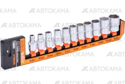 Набор головок 11пр (DR1/2; 6РТ; 8-24мм; холдер) (АвтоDело)