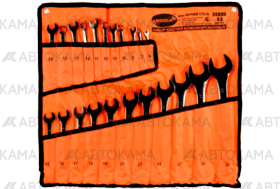 Набор комбинированных ключей 22шт. АвтоDелоЧернаяСталь(сумка) (АвтоDело)