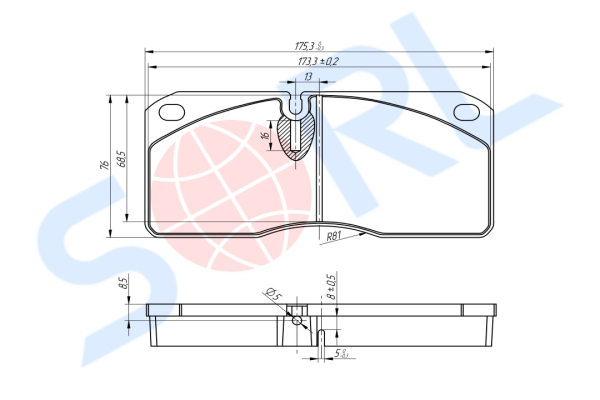 Колодки тормозные дисковые IVECO, RENAULT (29067) SORL