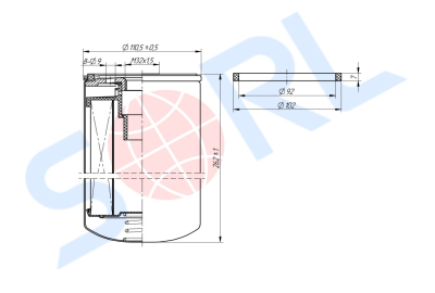 Фильтр топливный M32x1.5 VOLVO, RENAULT (FF5507) SORL