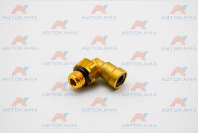 Фитинг металлический угловой М12х6 с гайкой (CAMOZZI)