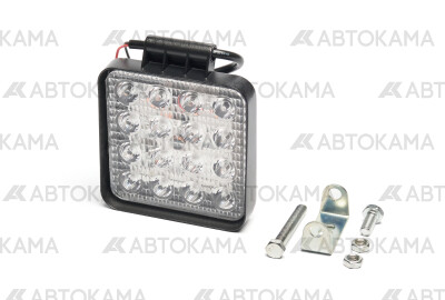 Фара противотуманная квадратная 16 диодов 48 W 12/24 V