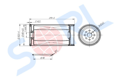 Фильтр топливный 1-14UNS MERCEDES-BENZ (FS19914) SORL