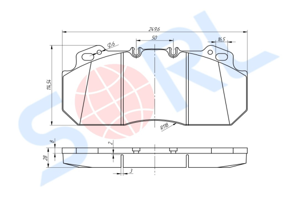 Колодки тормозные дисковые RENAULT, VOLVO (29090) SORL