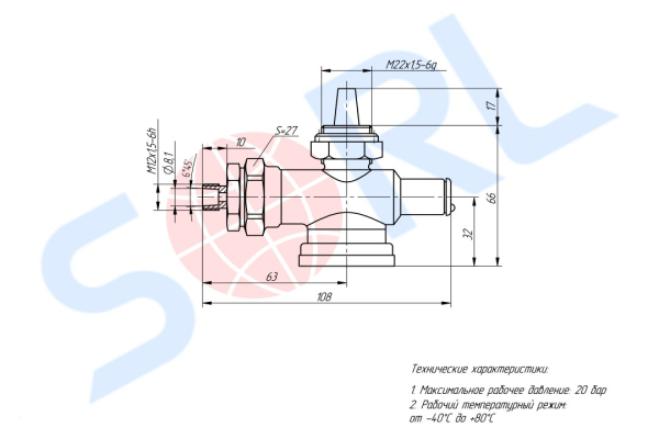 Кран слива конденсата автоматический DAF, MAN, MERCEDES-BENZ, RENAULT, SCANIA (9343010000) SORL