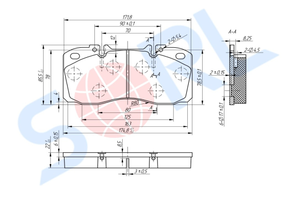 Колодки тормозные дисковые IVECO (29122) SORL