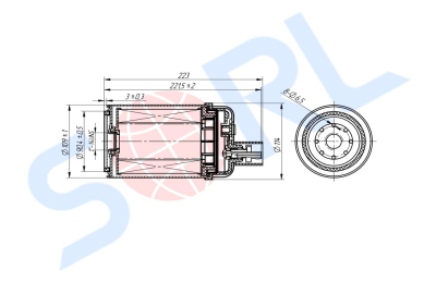 Фильтр топливный 1-14UNS SCANIA, VOLVO (FS19532) SORL