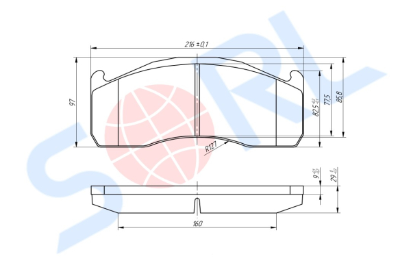 Колодки тормозные дисковые VOLVO (29151) SORL