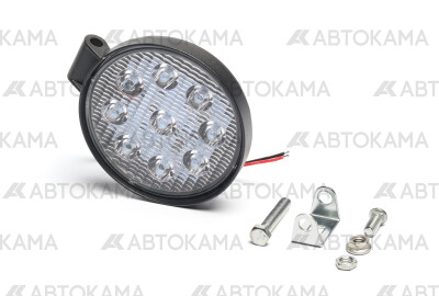 Фара противотуманная круглая 9 диодов 27 W 12/24 V (АвтоЭлектрика)